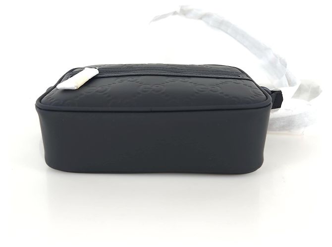 Gucci GG Umhängetasche aus Leder mit Gummieffekt Schwarz - Ansicht 5