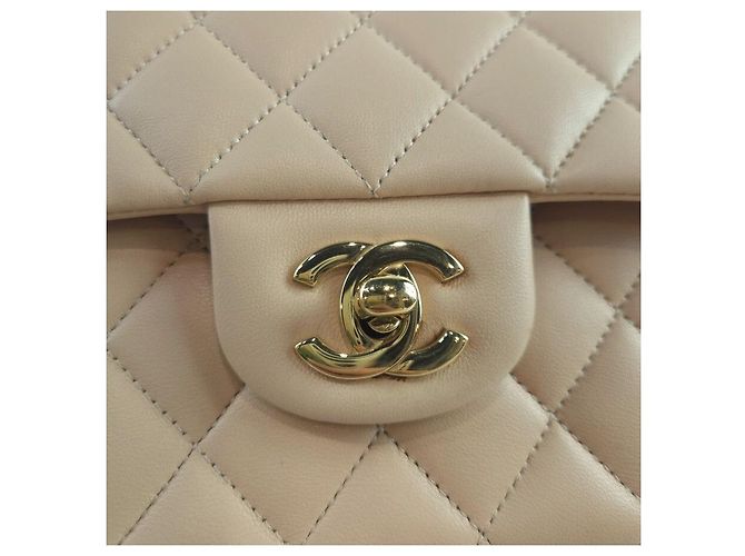 Chanel Borsa a spalla in pelle di agnello classica Arancione - vista 2