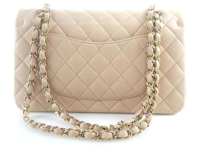 Chanel Borsa a spalla in pelle di agnello classica Arancione - vista 4
