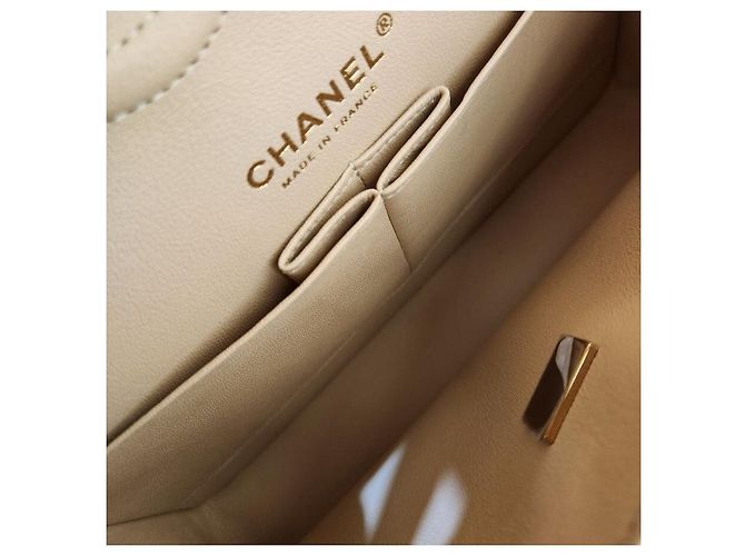 Chanel Borsa a spalla in pelle di agnello classica Arancione - vista 7