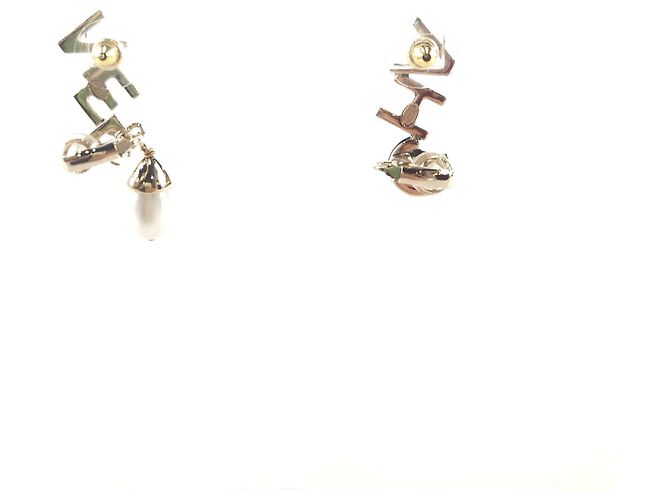 Chanel Orecchino con logo in lettering - vista 5
