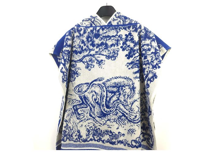 Dior Kapuze aus Toile de Jouy Blau - Ansicht 2