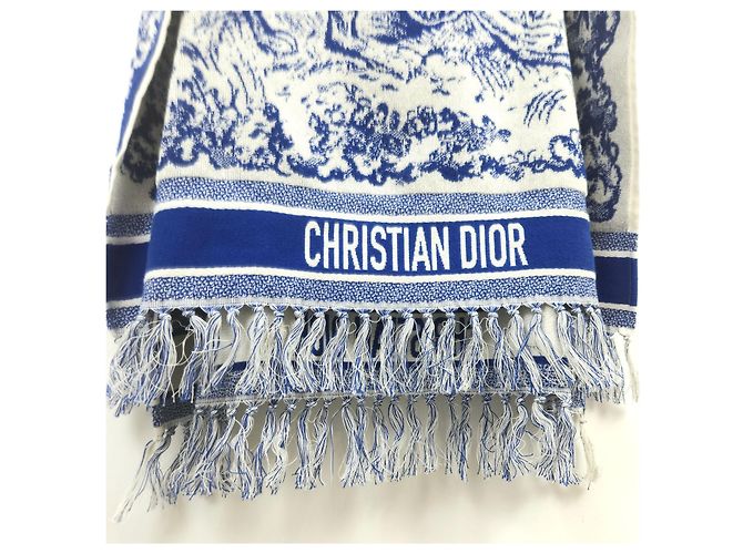 Dior Kapuze aus Toile de Jouy Blau - Ansicht 3