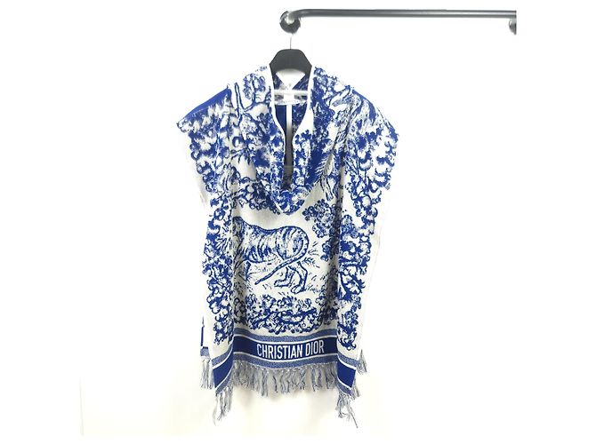 Dior Kapuze aus Toile de Jouy Blau - Ansicht 4