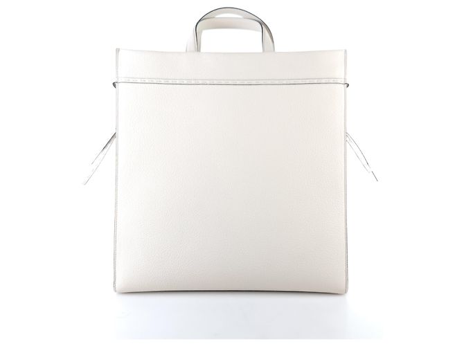 Fendi Borsa Tote Go To con logo Bianco - vista 3