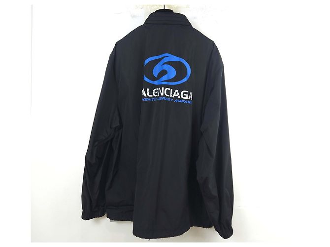Balenciaga Chaqueta corta de viento con logo Negro - vista 4