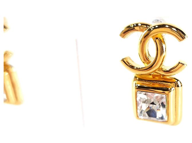 Chanel CC Crystal Ohrringe Golden - Ansicht 2