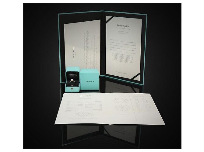 Tiffany & Co Größe des Eherings aus Platin mit Diamant Schwarz - Ansicht 7