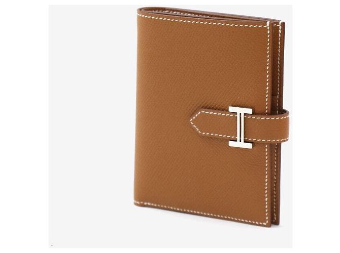 Hermès Portafoglio Placcato Oro e Argento Arancione - vista 2