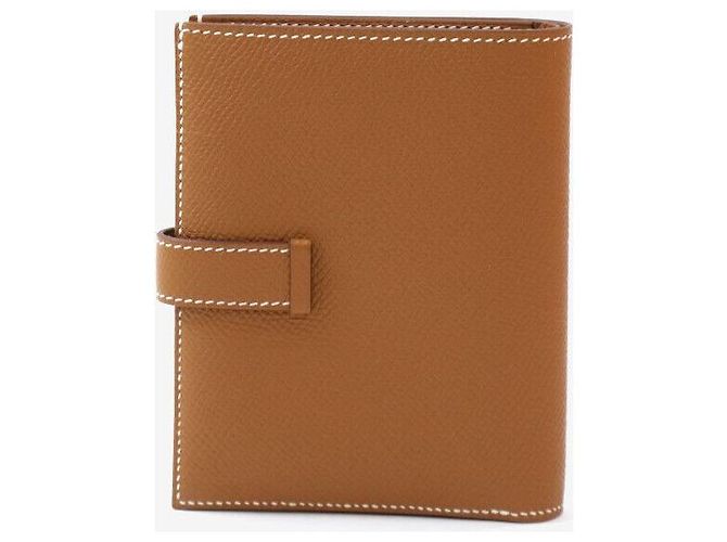 Hermès Portafoglio Placcato Oro e Argento Arancione - vista 3