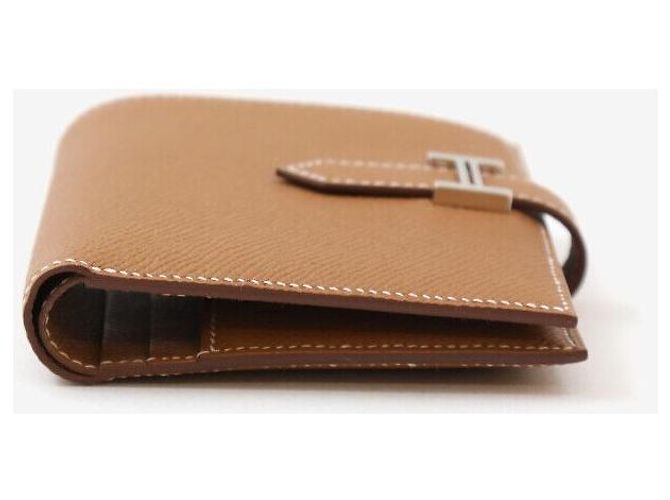 Hermès Portafoglio Placcato Oro e Argento Arancione - vista 4