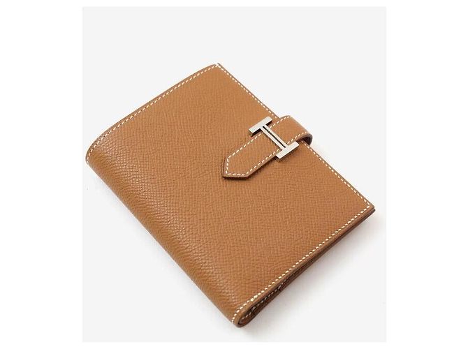 Hermès Portafoglio Placcato Oro e Argento Arancione - vista 5