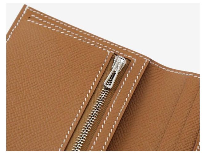 Hermès Portafoglio Placcato Oro e Argento Arancione - vista 7