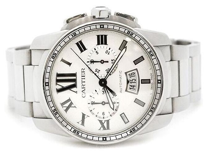 Calibre de Cartier Chrono Aço Prata - vista 2