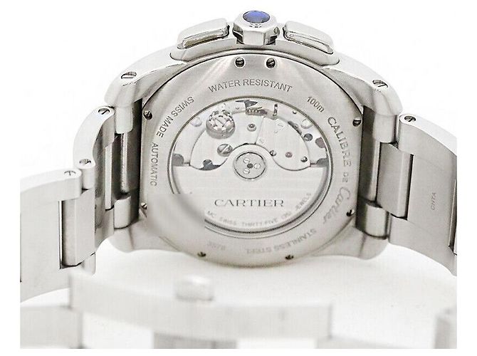 Calibre de Cartier Chrono Aço Prata - vista 5