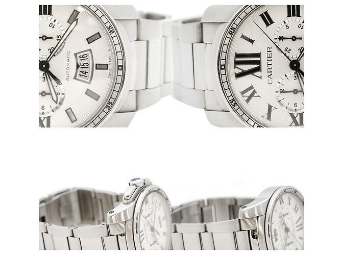 Calibre de Cartier Chrono Aço Prata - vista 6