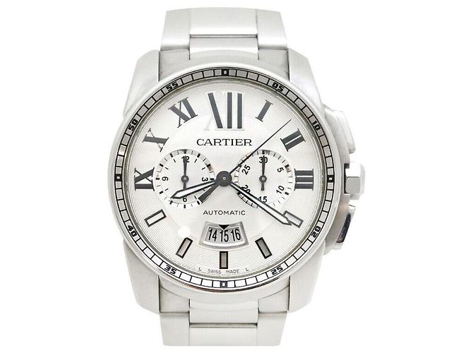 Calibre de Cartier Chrono Aço Prata - vista 7