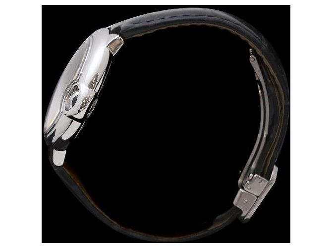 Cartier Ballon Bleu Aço Pulseira de Couro Automático Prata - vista 4