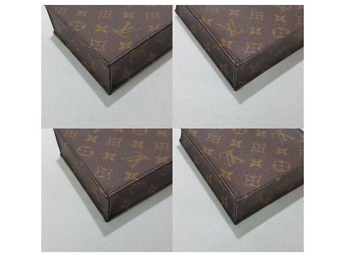Louis Vuitton Borsa Tote Crossbody Petit Sac Plat Monogram Marrone - vista 8