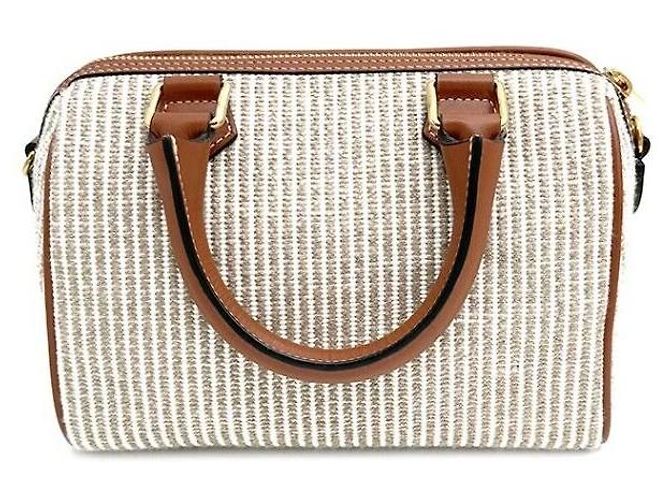 Céline Borsa Boston in tessuto piccola Marrone - vista 4