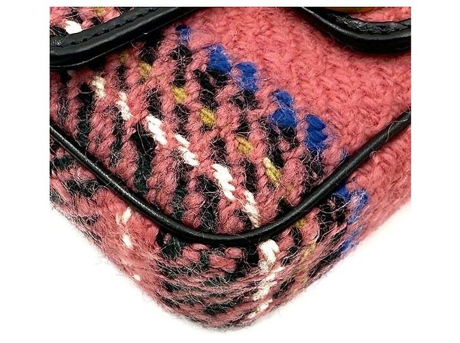 Gucci Borsa a tracolla super mini in tweed Multicolore - vista 6