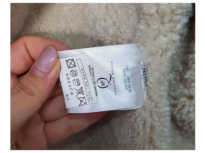 Alexander Mcqueen Lammfell-Lederjacke Mehrfarben - Ansicht 8