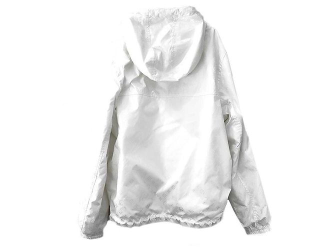 Louis Vuitton Reversible Nylon-Windbreaker mit Monogramm Weiß - Ansicht 6