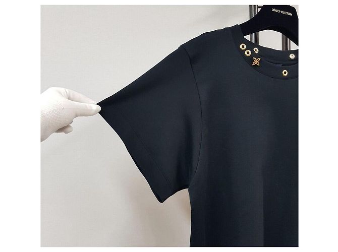 Louis Vuitton Damen-T-Shirt mit seitlichen Trägern Schwarz - Ansicht 3