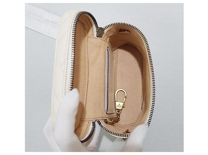 Gucci Borsa a tracolla GG Marmont Mini con manico superiore e catena Argento - vista 7