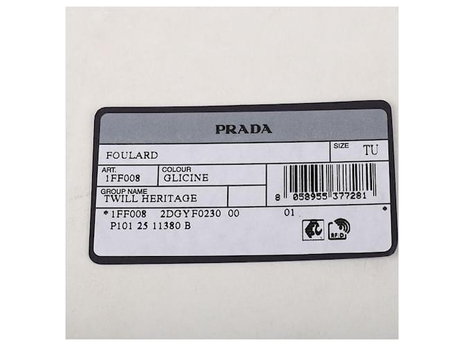 Prada Foulard sottile in seta stampata in twill Multicolore - vista 9