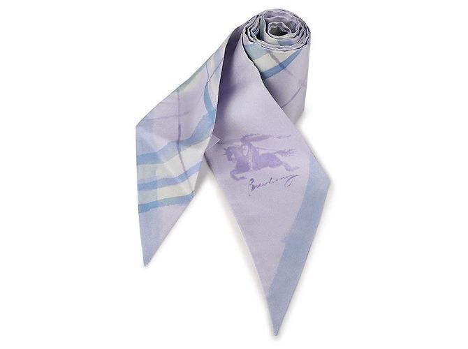 Burberry Dünner Seidenschal mit Aquarellkaromuster - Ansicht 4