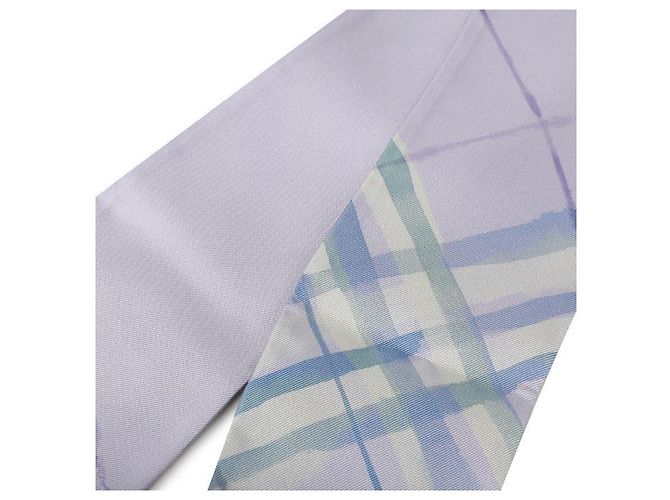 Burberry Dünner Seidenschal mit Aquarellkaromuster - Ansicht 6