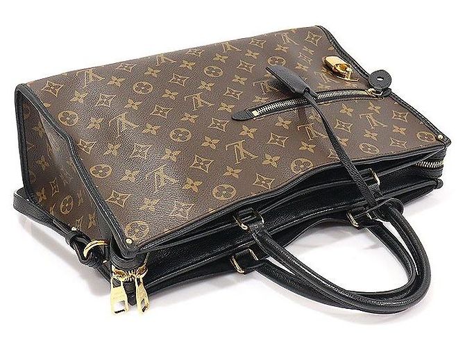 Louis Vuitton Papillon MM en lona monograma negra Castaño - vista 4