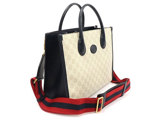 Gucci Tote Small GG Supreme Canvas Exclusif Corée Limité Marron - vue 2
