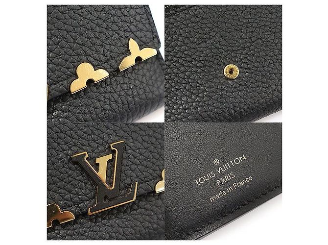 Louis Vuitton Billetera Compacta Capucines de Cuero Taurillon Negro - vista 7