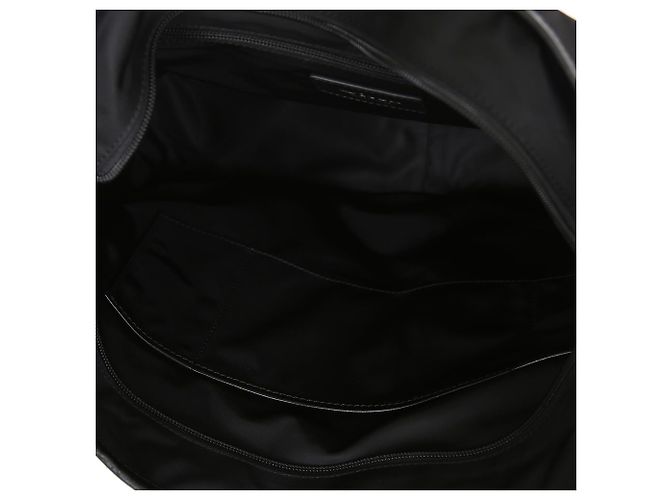 Kiton Borsa a tracolla in pelle di nylon a due vie Nero - vista 10