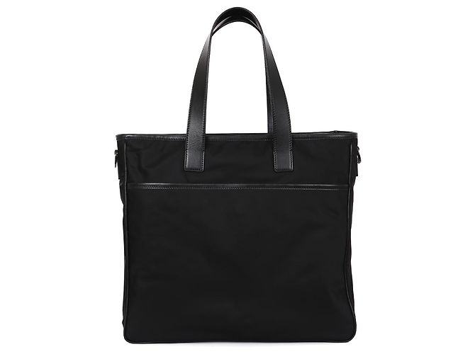 Kiton Borsa a tracolla in pelle di nylon a due vie Nero - vista 4