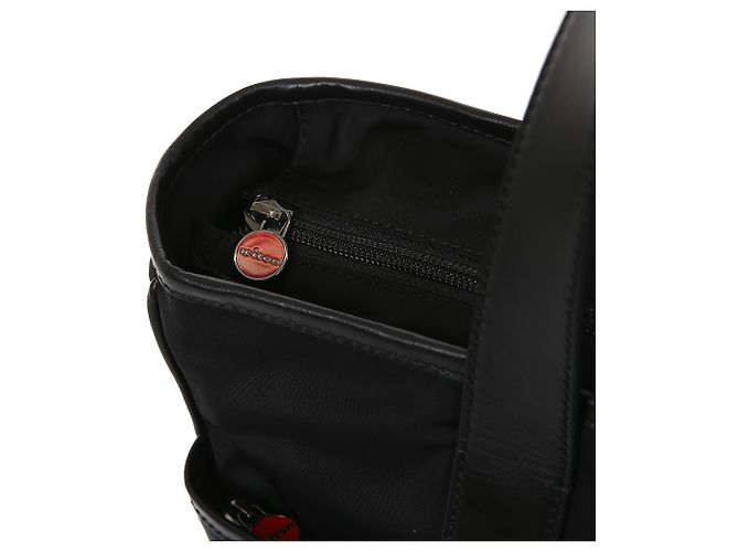 Kiton Borsa a tracolla in pelle di nylon a due vie Nero - vista 8