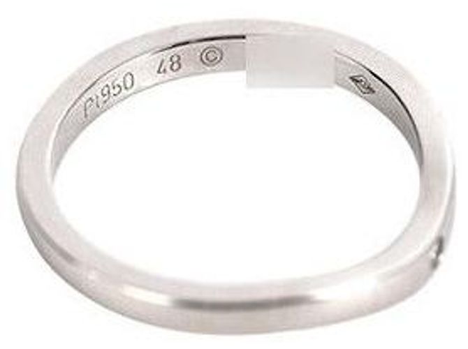 Cartier Ballerina-Ehering aus Platin mit Diamant, Größe Silber - Ansicht 6
