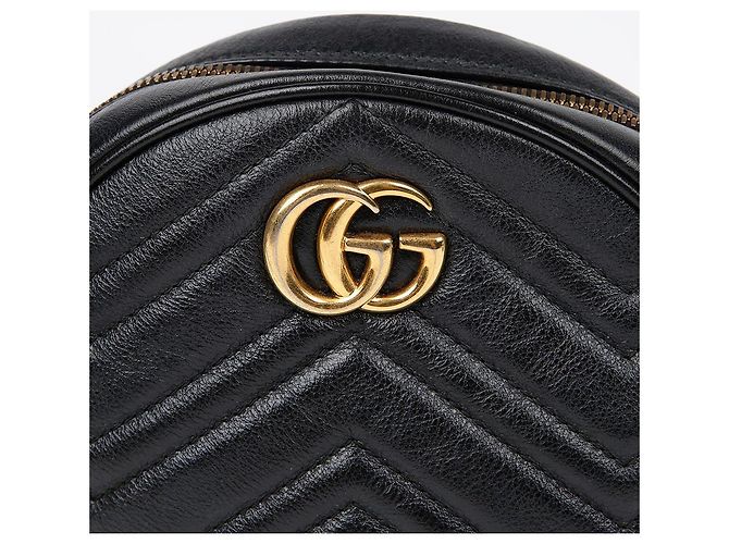 Gucci Borsa a Spalla Incrociata GG Marmont Mini Nero - vista 2