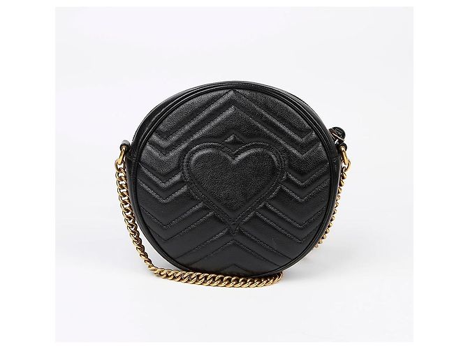 Gucci Borsa a Spalla Incrociata GG Marmont Mini Nero - vista 3