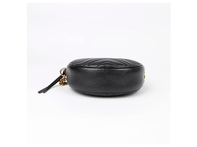Gucci Borsa a Spalla Incrociata GG Marmont Mini Nero - vista 5
