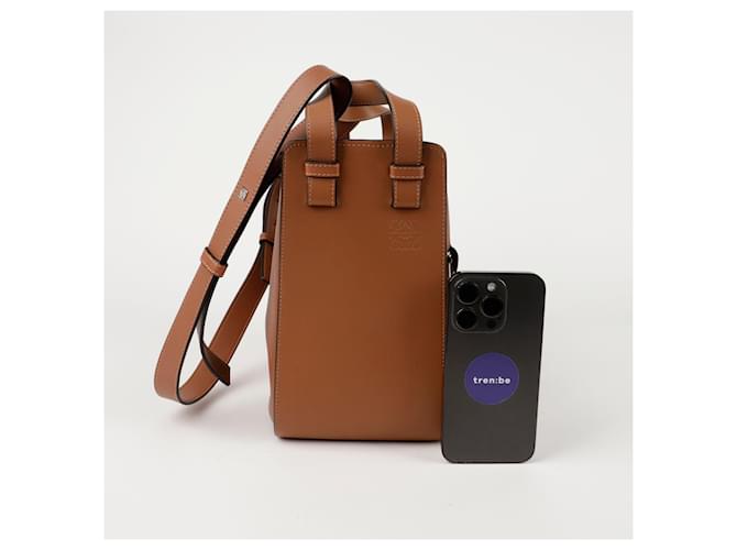 Loewe Borsa a Spalla Hammock Small Tote Marrone - vista 11