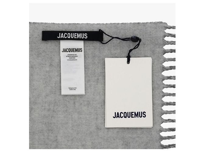 Jacquemus Jacquard-Logo-Fransen-Schal Braun - Ansicht 10