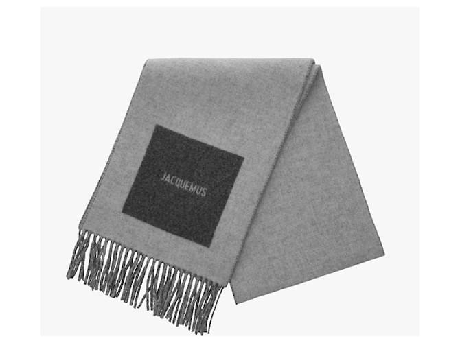 Jacquemus Jacquard-Logo-Fransen-Schal Braun - Ansicht 6