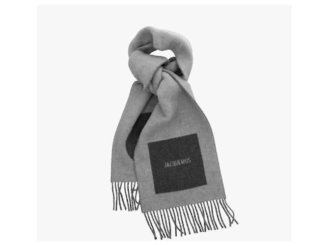 Jacquemus Jacquard-Logo-Fransen-Schal Braun - Ansicht 7