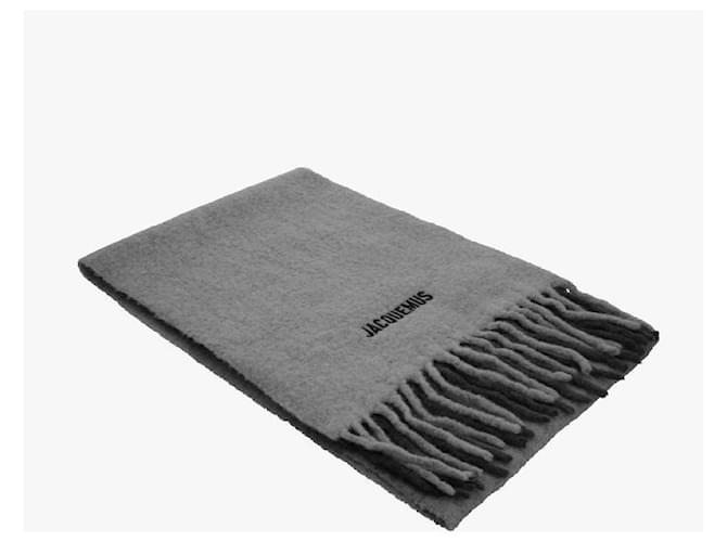 Jacquemus Jacquard-Logo-Fransen-Schal Braun - Ansicht 8