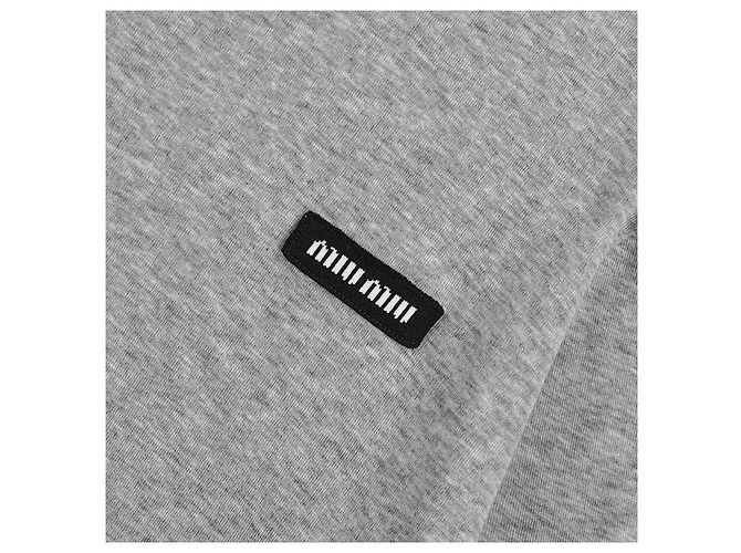 Miu Miu Jersey-T-Shirt mit Rand Braun - Ansicht 8