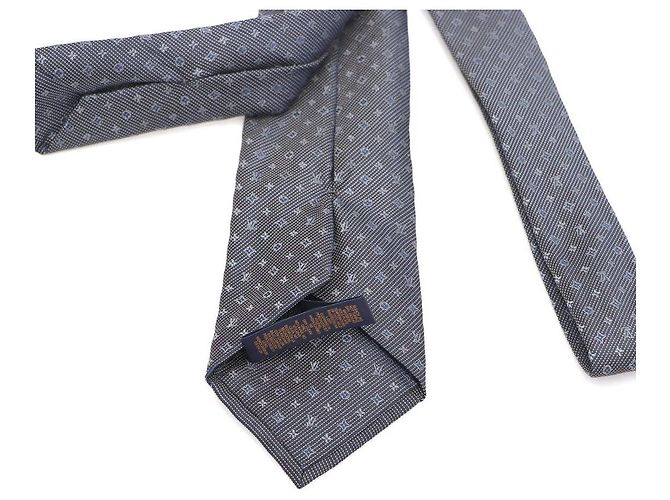 Louis Vuitton Monogram Classic Tie Men's Silk Tie Blue - view 5