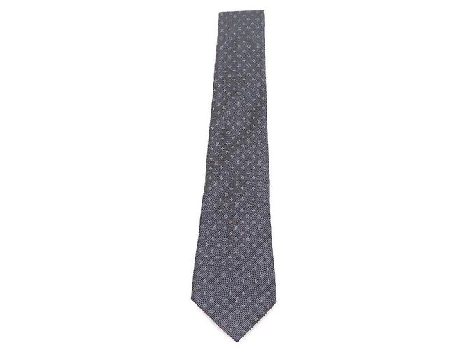 Louis Vuitton Monogram Classic Tie Men's Silk Tie Blue - view 7